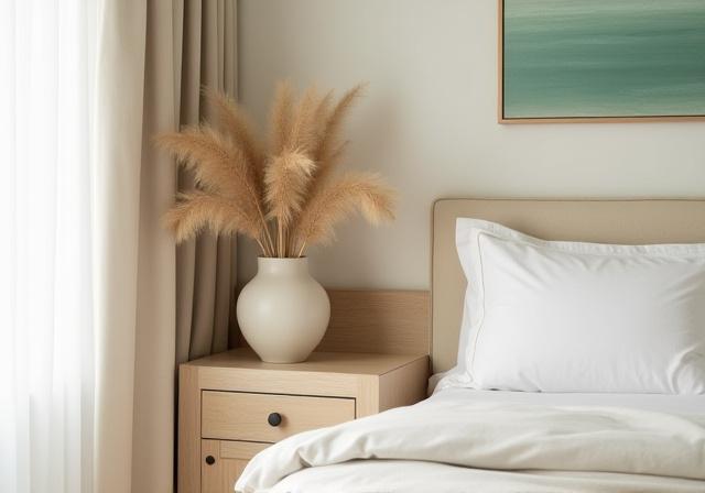 Room with beach-inspired soft textures